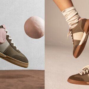 Clarks Women's Sneakers in Brown and Pink